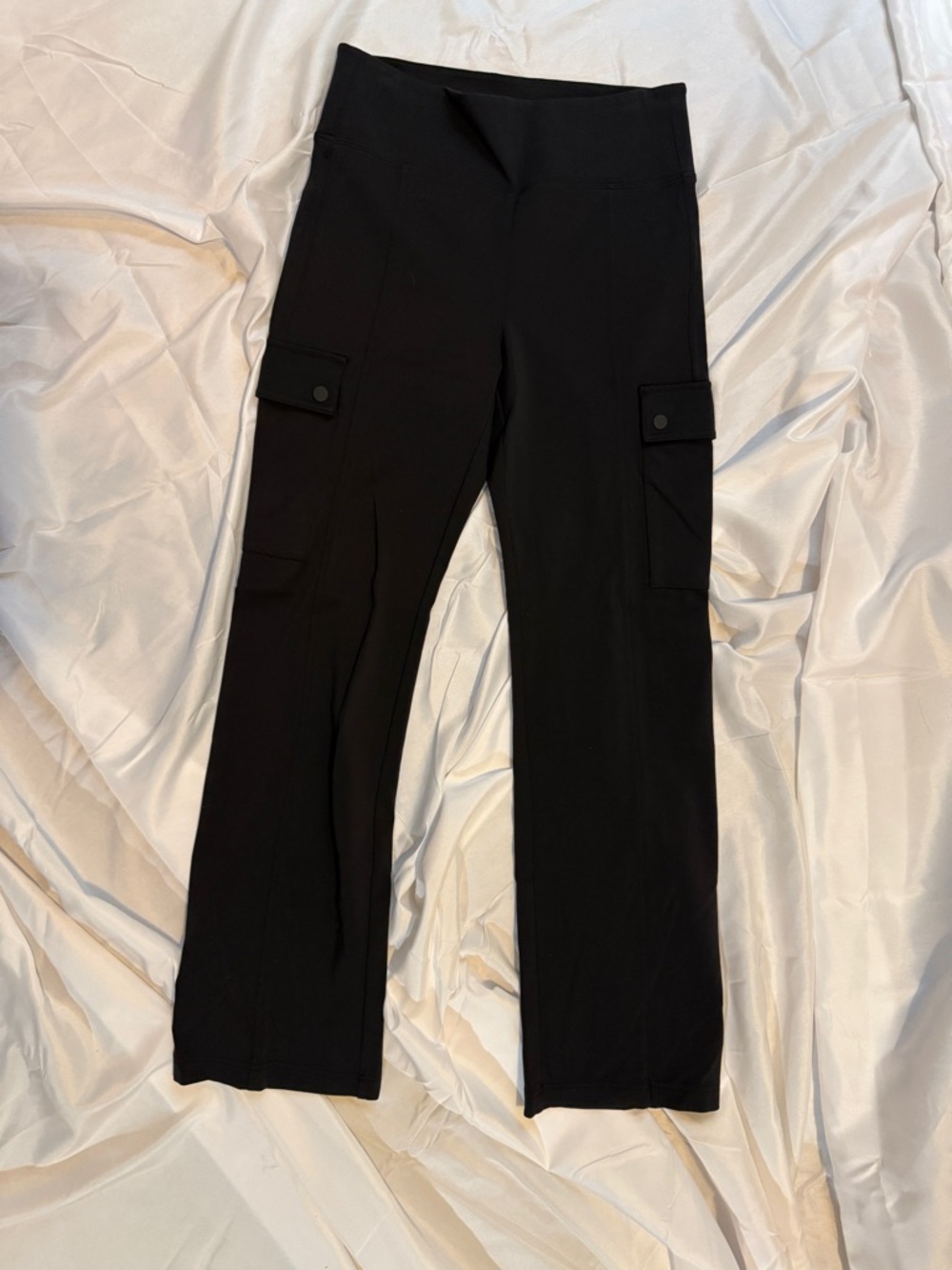 Athleta Black Cargo Flare Leggings
